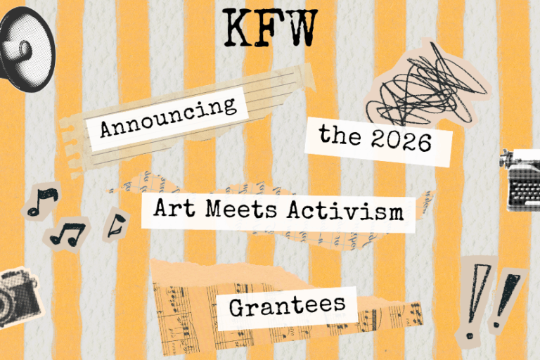 Copy of AE Grantee Announcement (1100 x 550 px) Announcing the 2026 Art Meets Activism Gantees